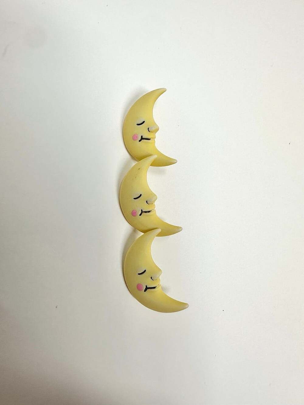 BUTTONS Set of 3 man in the moon celestial crescent moon sewing & craft supplies